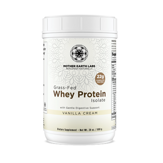 Grass-Fed Whey Protein (Vanilla) - 800g | Mother Earth Labs